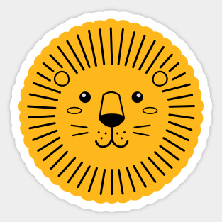 Cute Lion - Head of Lion for Toddlers Kids Men Women Sticker